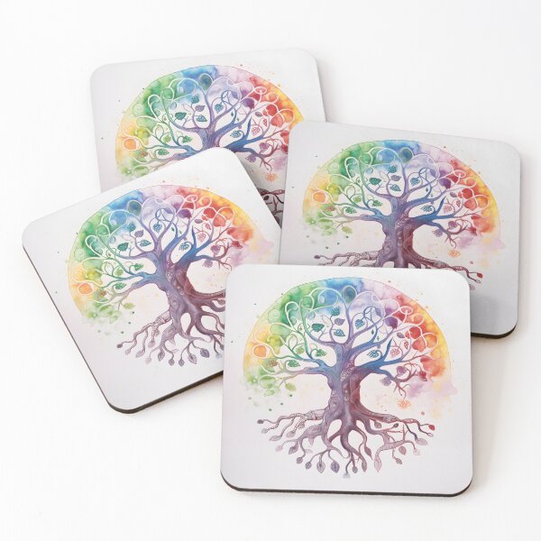 Item preview, Celtic Pagan Wiccan Tree of Life in Rainbow Colors designed and sold by CGSGraphics.
