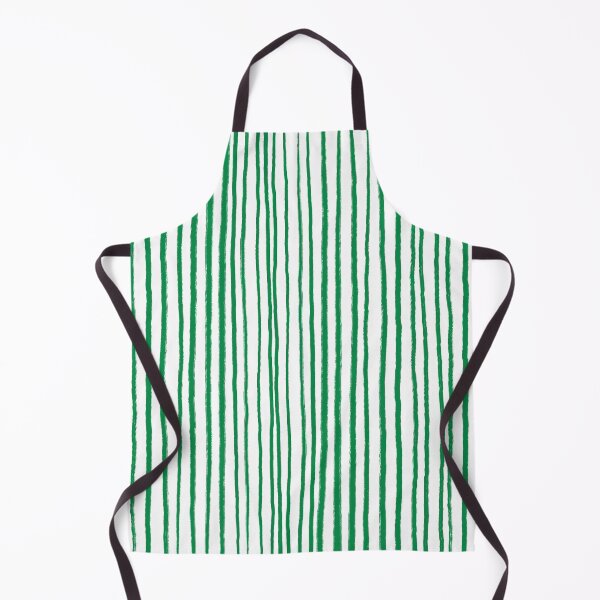 Item preview, White and Green, Vertical, Free Hand Stripes  designed and sold by OneThreeSix.