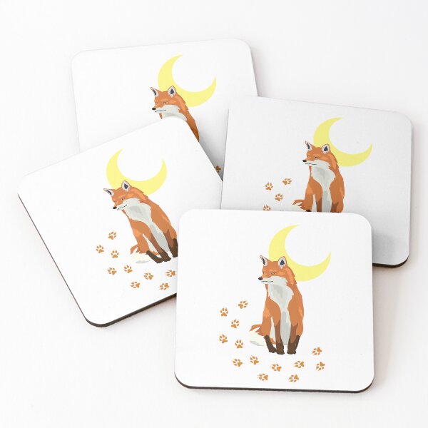 Item preview, Wild Fox & Paw Beneath A Moon Wildlife T-Shirt & Gifts For Fox Lover designed and sold by Kenny789.