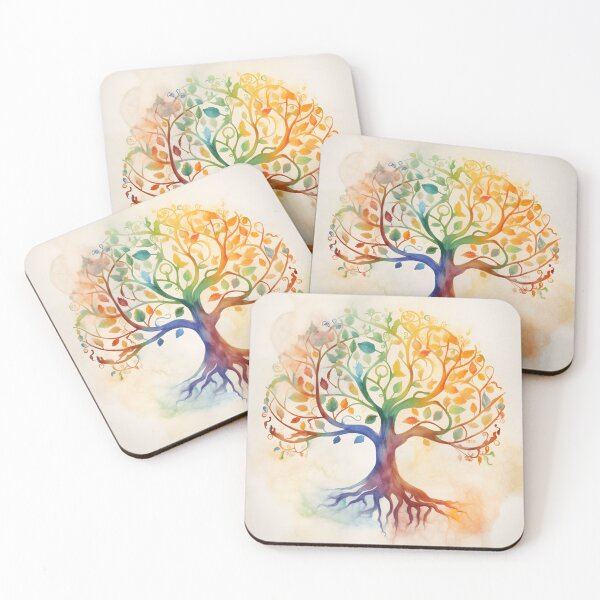 Item preview, Celtic Pagan Wiccan Tree of Life in Warm Summer Colors designed and sold by CGSGraphics.