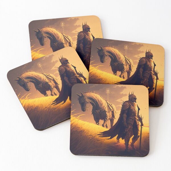 Item preview, Golden Knight and His Horse Walking in the Golden Field designed and sold by Markooz85.