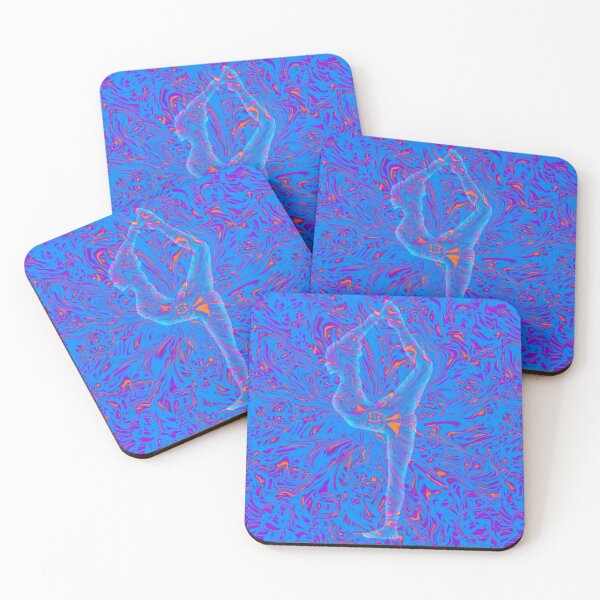 Item preview, Natarajasana in Blue designed and sold by JenConArt.