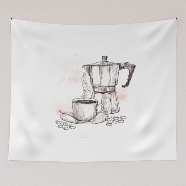 Item preview, Moka Pot Illustration designed and sold by Gile-Shop.