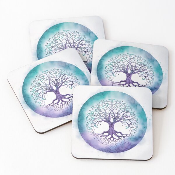 Item preview, Celtic Pagan Wiccan Tree of Life in Cold Winter Colors designed and sold by CGSGraphics.