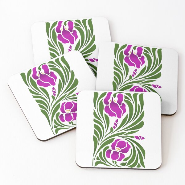 Item preview, Art Nouveau Irises, Dark designed and sold by BohoHoosier.