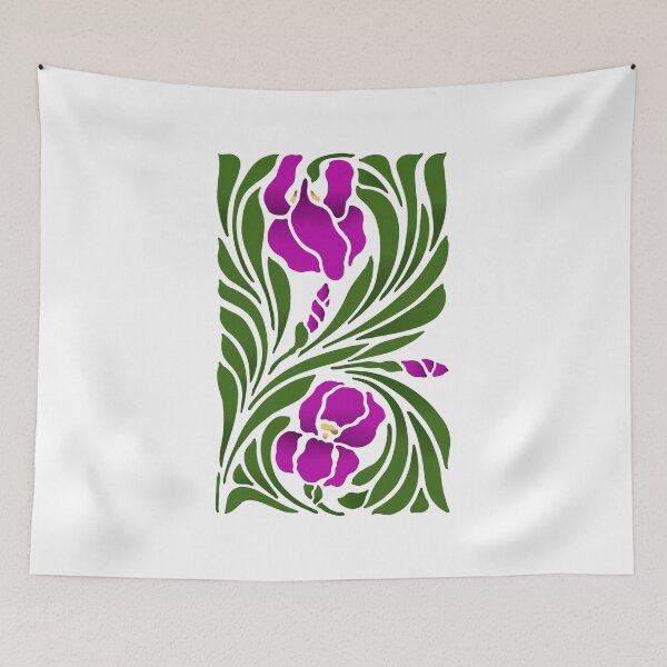 Item preview, Art Nouveau Irises, Dark designed and sold by BohoHoosier.