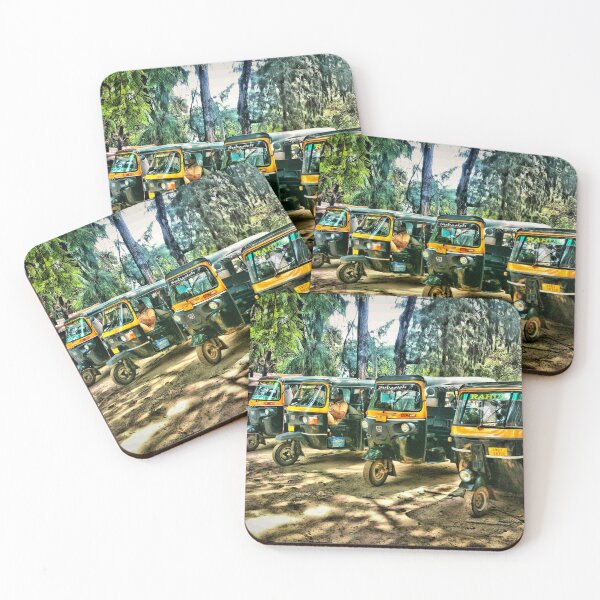 Item preview, Black and yellow Rickshaws in Andaman Islands, India designed and sold by Matan Hirsch.