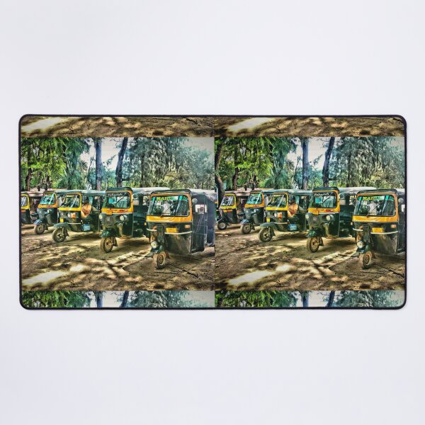 Item preview, Black and yellow Rickshaws in Andaman Islands, India designed and sold by Matan Hirsch.