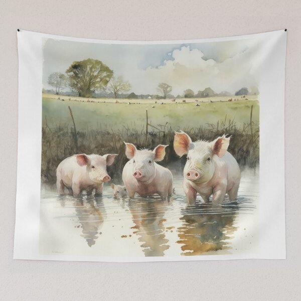 Item preview, Piggy Prints 03 designed and sold by artgoldenvalley.
