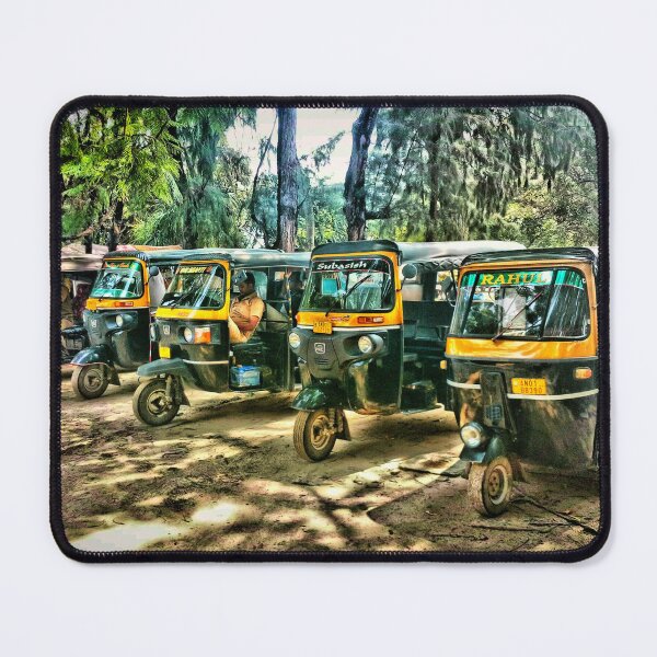 Item preview, Black and yellow Rickshaws in Andaman Islands, India designed and sold by Matan Hirsch.