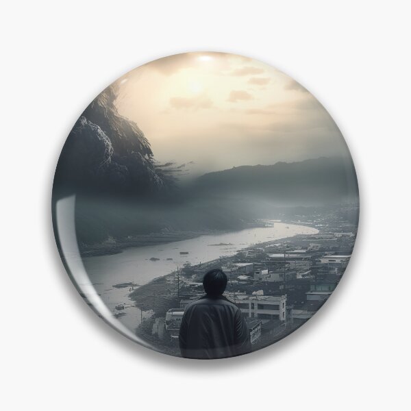 Item preview, When Disaster Strikes: A Riveting Image of a Man Overlooking a Dark and Desolate Landscape designed and sold by CreationP.