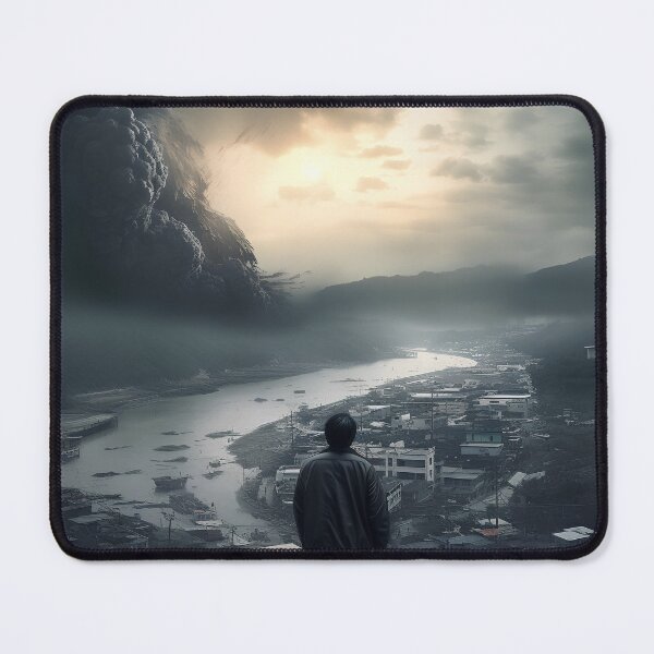 Item preview, When Disaster Strikes: A Riveting Image of a Man Overlooking a Dark and Desolate Landscape designed and sold by CreationP.