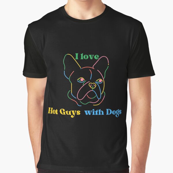 Vista previa del artículo con la obra «Me encantan los chicos calientes con perros», diseñado y vendido por manandi1.