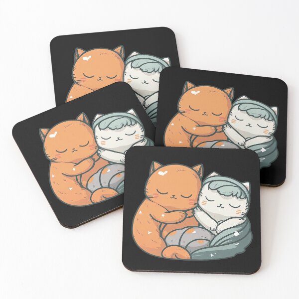 Item preview, Cozy Kittens Heartwarming Image of Two Uwu Cats in Bed designed and sold by DHNY.