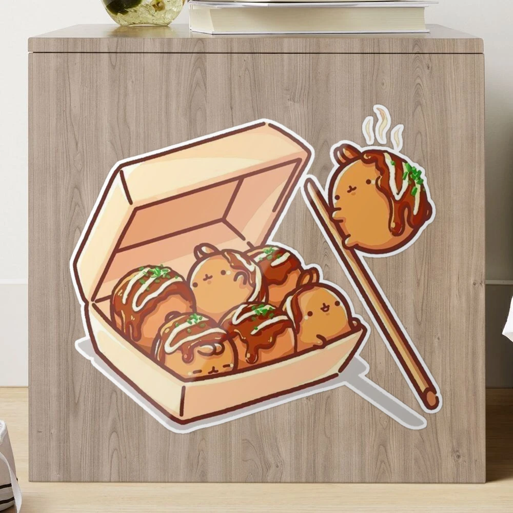 Kawaii Chibi Bunny Takoyaki Sticker for Sale by Nachosbuenos