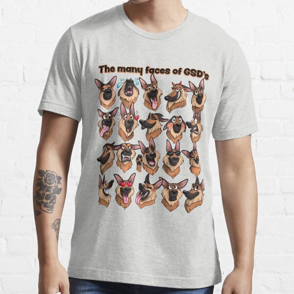 The Many Faces of GSD's emojis Essential T-Shirt