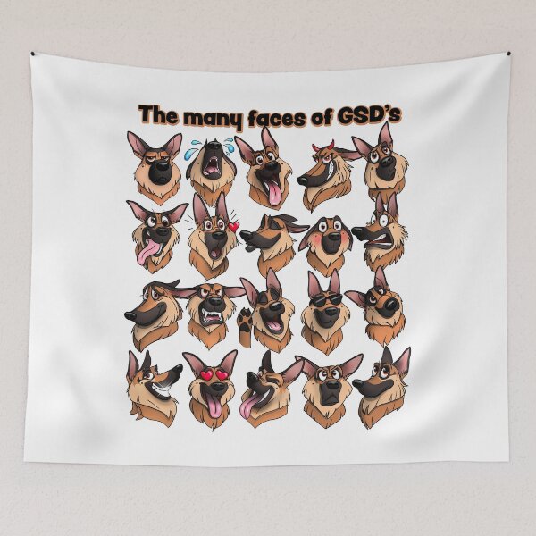 Item preview, The Many Faces of GSD's emojis designed and sold by polygrafix.
