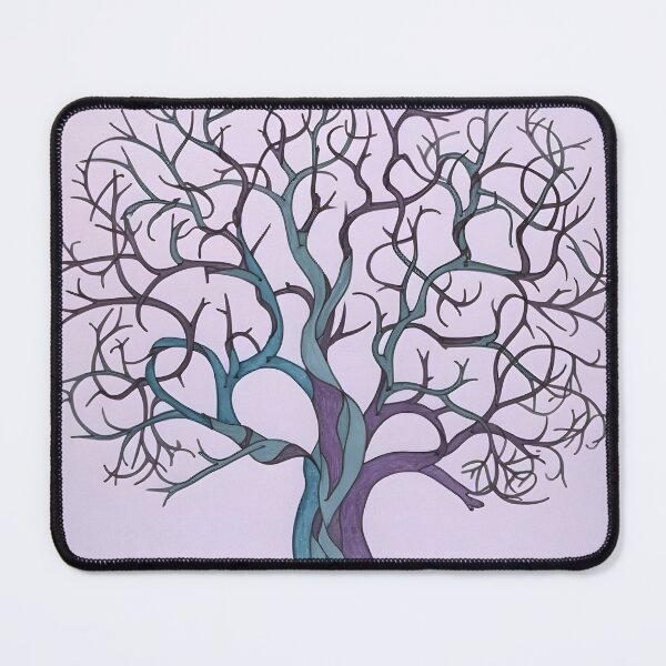 Item preview, Abstract Watercolor Wiccan Tree of Life in Purple and Aqua designed and sold by CGSGraphics.