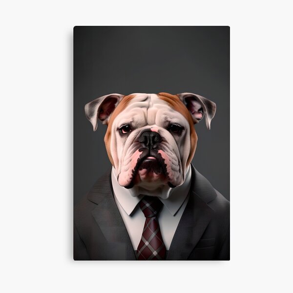 Artikel-Vorschau von Bulldog in a Suit | My Bulldog Boss | Funny Dog Portrait, designt und verkauft von ANIMALAND DESIGN.
