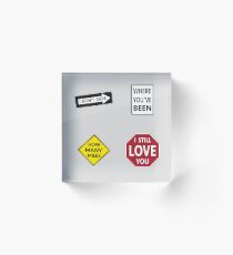 "Sloppy Seconds" Street Signs -- Watsky Acrylic Block