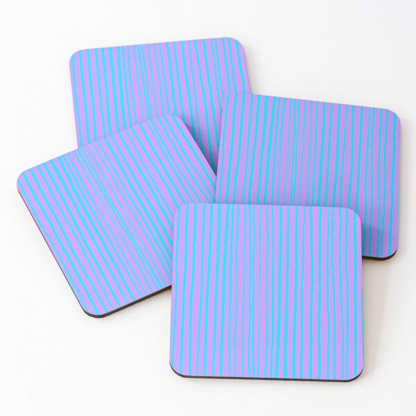 Item preview, Purple and Turquoise, Vertical, Free Hand Stripes  designed and sold by OneThreeSix.