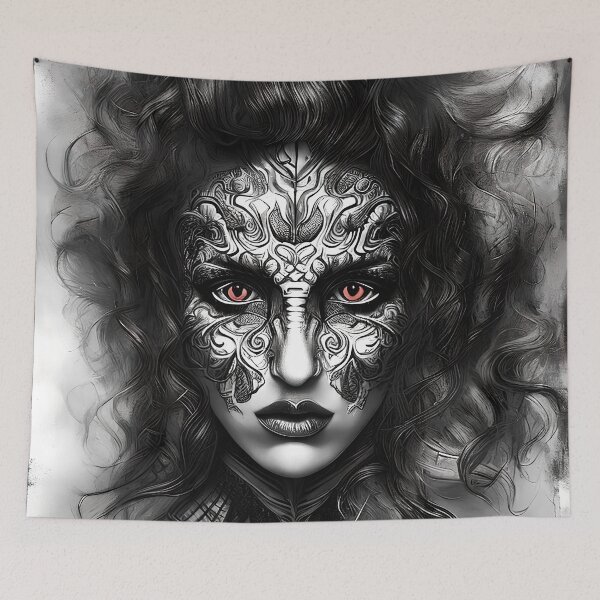 Item preview, Enchanting Gothic Lady Necromancer Portrait - Dark Fantasy Artwork for Mystics designed and sold by ElLocoMus.