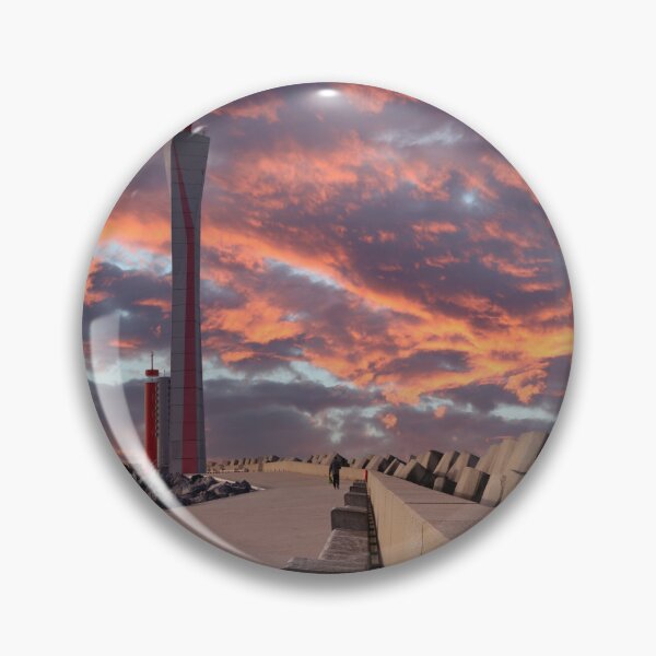 Item preview, Sunset at the harbour, Ostend, Belgium designed and sold by Imladris01.