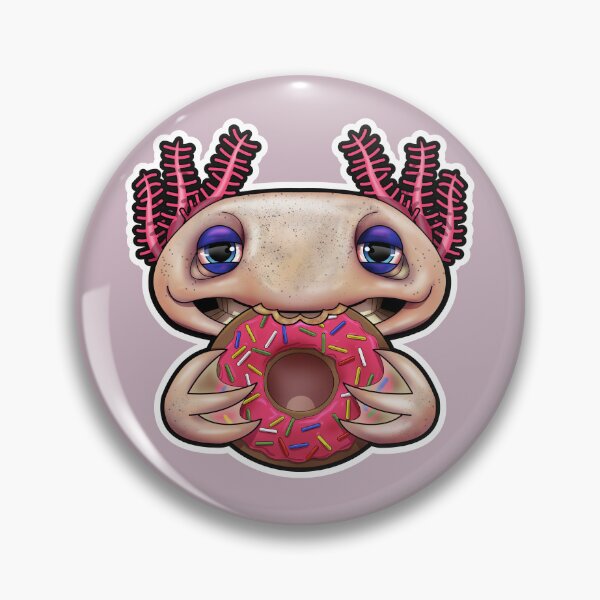 Item preview, SNAX Axolotl eating doughnut  designed and sold by SilverBaX.