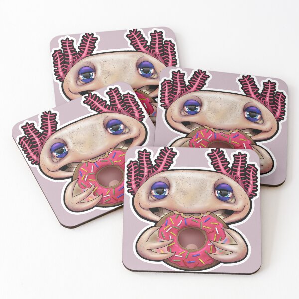 Item preview, SNAX Axolotl eating doughnut  designed and sold by SilverBaX.