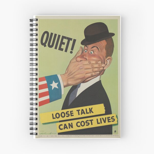 Item preview, QUIET! Loose Talk Can Cost Lives - Vintage WWII U.S. Propaganda Poster  - Espionage  designed and sold by 321Outright.