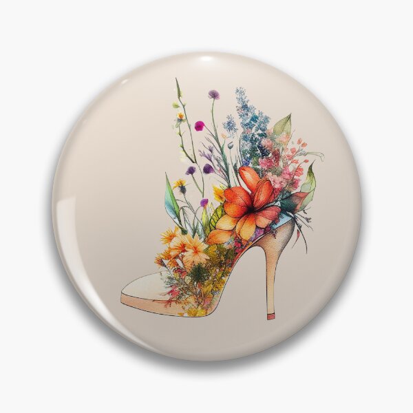 Artikelvorschau, Heeled Botanicals - Wildblumen-Stilettos entworfen und verkauft von EmeraldeaArt.