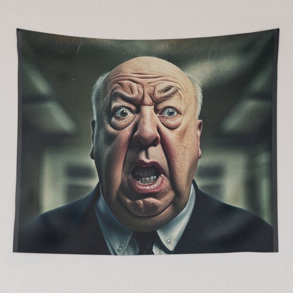 Item preview, Digital 3d Alfred Hitchcock suspense face. . The man, the legend, the myth. designed and sold by paulo silveira.
