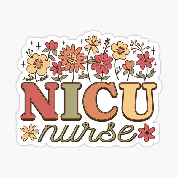 Item preview, NICU Nurse ICU Cute Floral Design NICU Nursing T-Shirt designed and sold by Alaba-Alison.