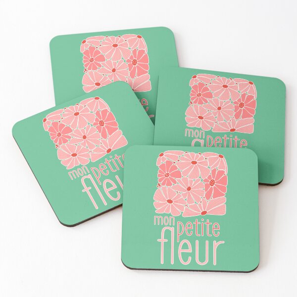 Aperçu de l'œuvre Marguerites printanières Citation française Mon Petite Fleur créée et vendue par Renata Illustrata.