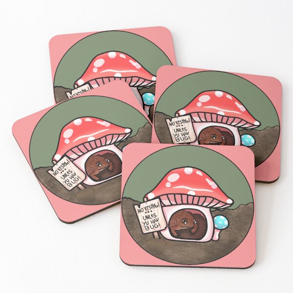 Item preview, Antisocial Toad In Mushroom Hut (In Pink) designed and sold by Creepy-Cutesie.