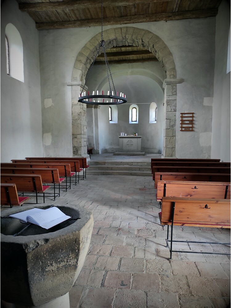 Thumbnail 3 von 3, Sticker, Waldauer Dorfkirche, innen designt und verkauft von Gourmetkater.