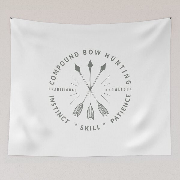 Item preview, Compound Bow Hunting, Traditional Knowledge - Instinct Skill Patience, Traditional Bow Arrow Hunter gift designed and sold by VisionQuestArts.
