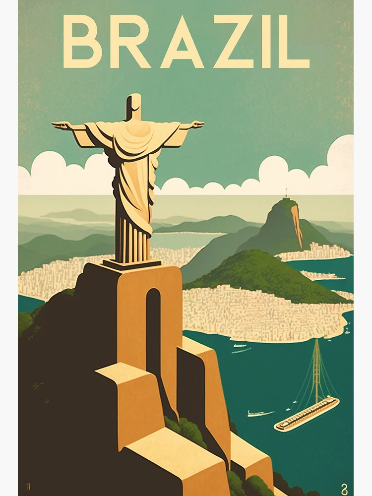 Rio De Janeiro Brazil Travel Art Poster for Sale by Corvin Travel