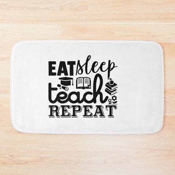 Item preview, EAT SLEEP TEACH REPEAT designed and sold by SticerOcean.