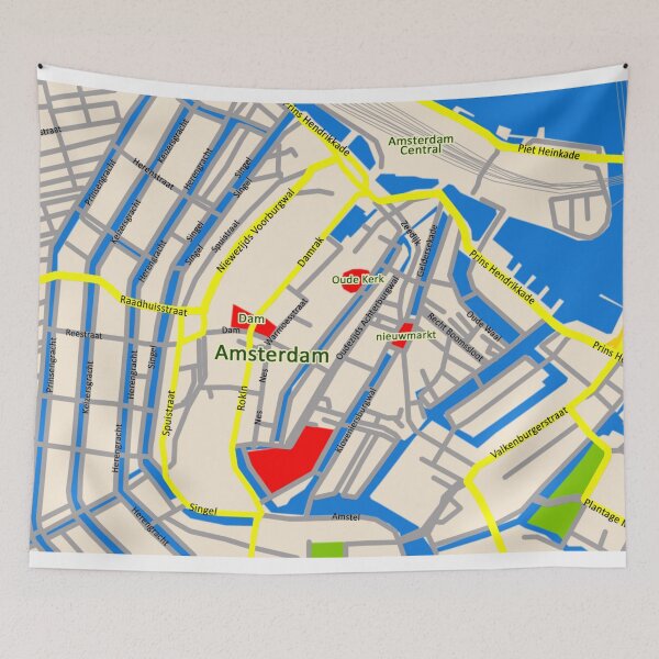 Item preview, Amsterdam Map design designed and sold by efratul.