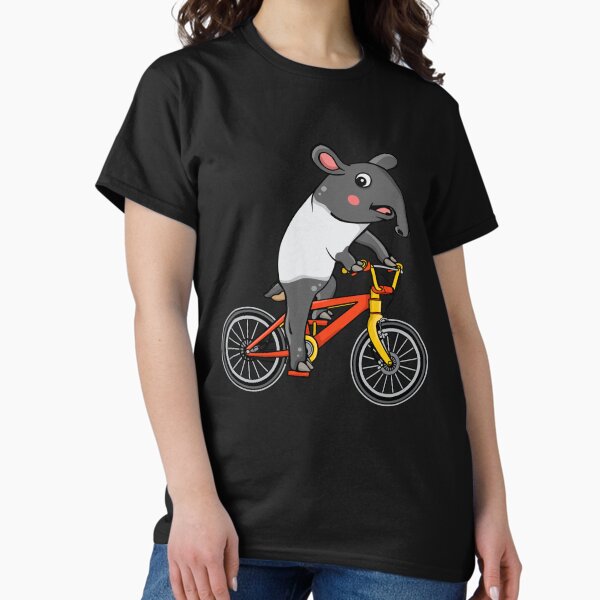 Vista previa del artículo con la obra «Tapir montar bicicleta regalo niños bicicleta lindo Tapir», diseñado y vendido por DSWShirts.
