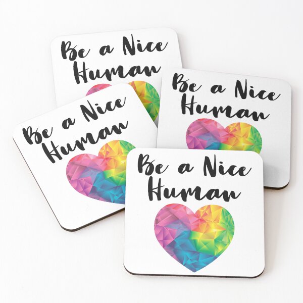 Item preview, Be A Nice Human Rainbow Heart World Kindness Day designed and sold by ZNOVANNA.