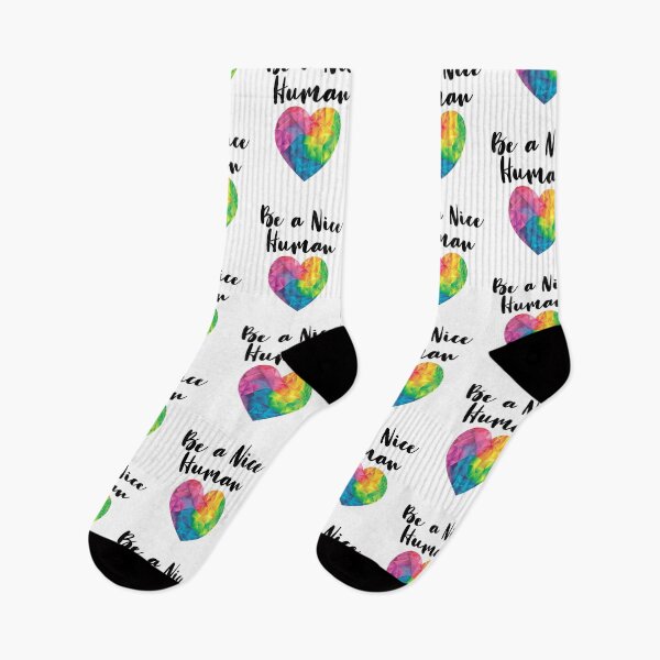 Item preview, Be A Nice Human Rainbow Heart World Kindness Day designed and sold by ZNOVANNA.