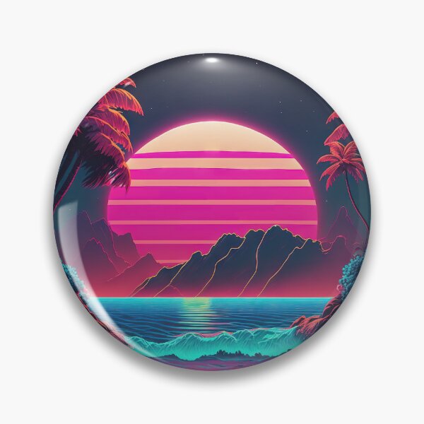 Item preview, Electric Island: Synthwave Vibes in Paradise designed and sold by Mullet Monkey.