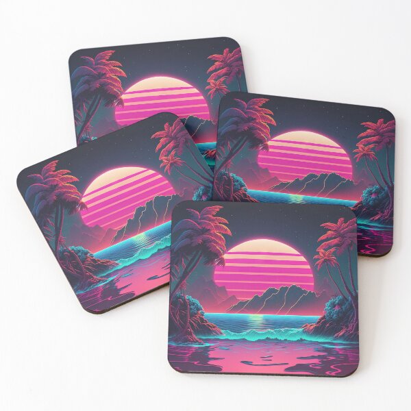Item preview, Electric Island: Synthwave Vibes in Paradise designed and sold by Mullet Monkey.