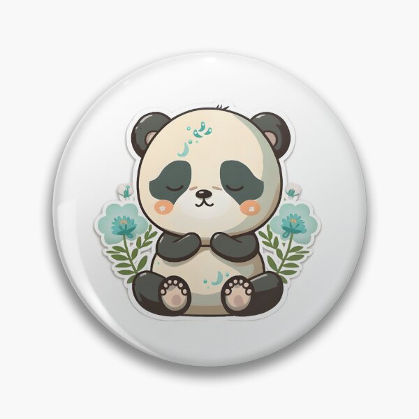 Item preview, Cute baby panda meditating sticker, Yoga Sticker, Namaste designed and sold by VisualVibesVV.