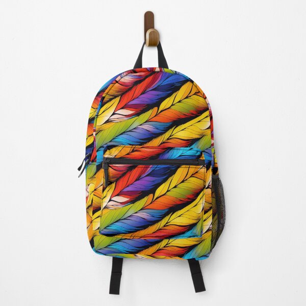 Item preview, Colorful bird feathers double layered pattern designed and sold by AI Creations ⭐⭐⭐⭐⭐.