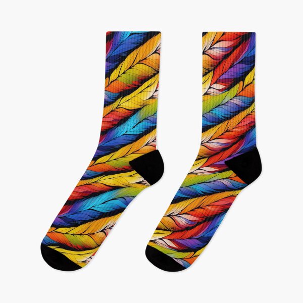 Item preview, Colorful bird feathers double layered pattern designed and sold by AI Creations ⭐⭐⭐⭐⭐.