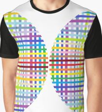Multicolored stripes and circles on a white background Graphic T-Shirt