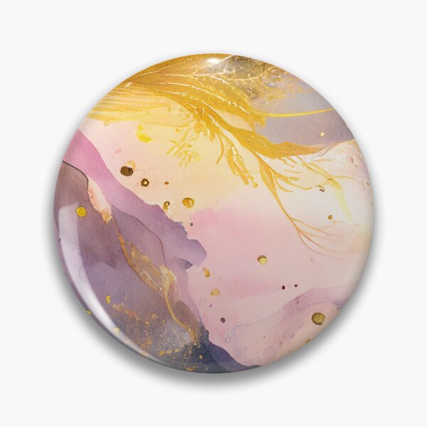 Item preview, Purple and Gold, Gray Pink Watercolor washes, fog, ink, splashes designed and sold by adlydesigns.